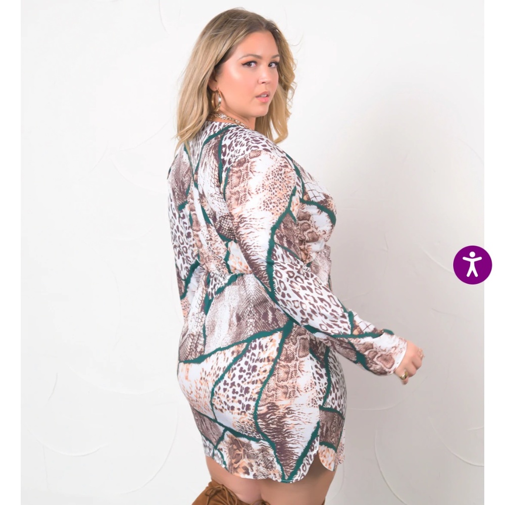 Leopard Print Knotted Dress